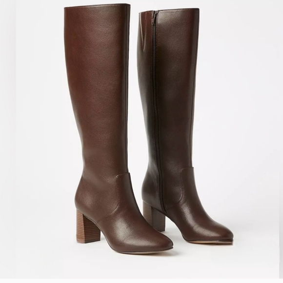 LOFT Brown Heeled Boots - Picture 1 of 5